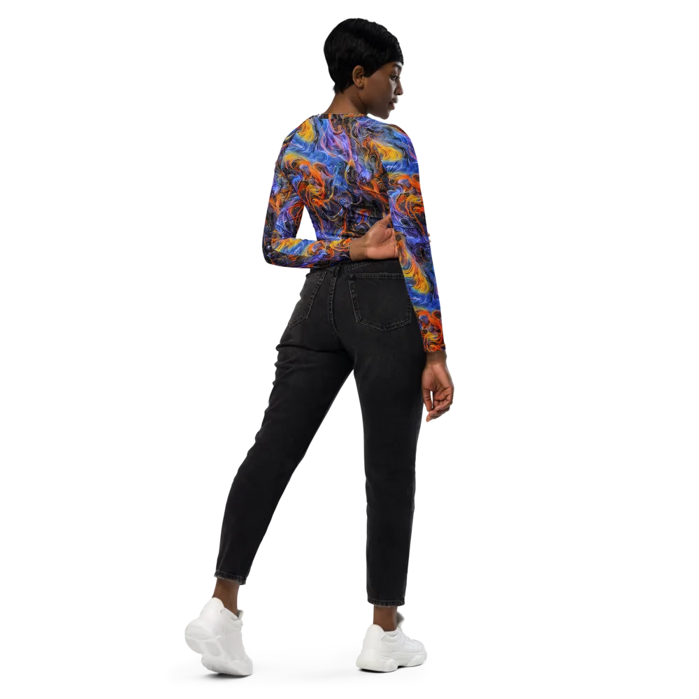 Mercury Mirage on Long Sleeve Crop Top — Right Back
