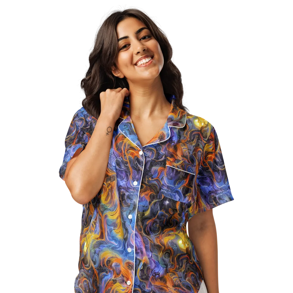 Mercury Mirage on Women's Short Sleeve Pajama Top — Front