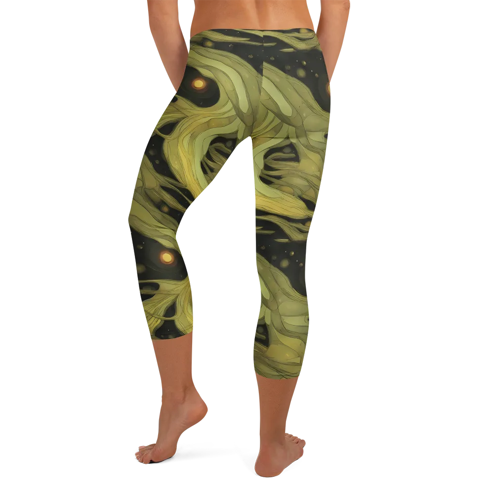 Whispered Breeze on Capri Leggings — Back