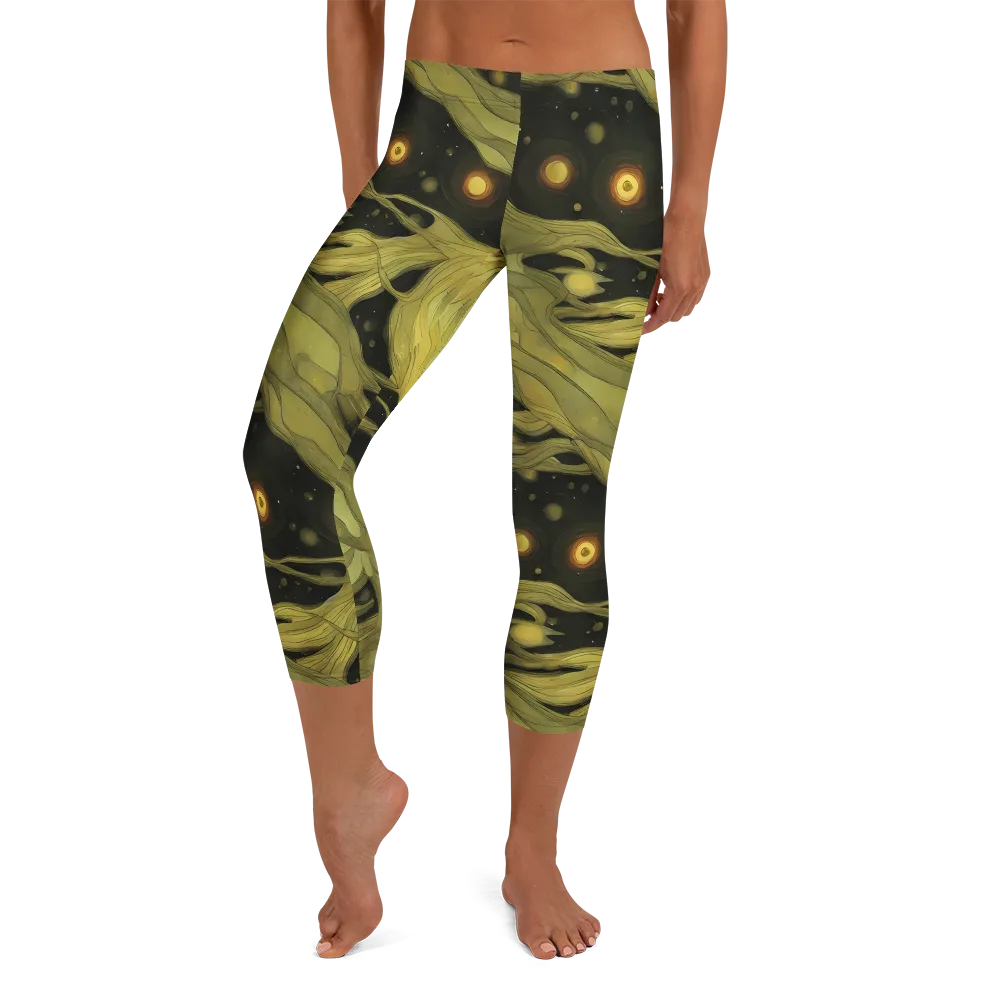 Whispered Breeze on Capri Leggings — Front