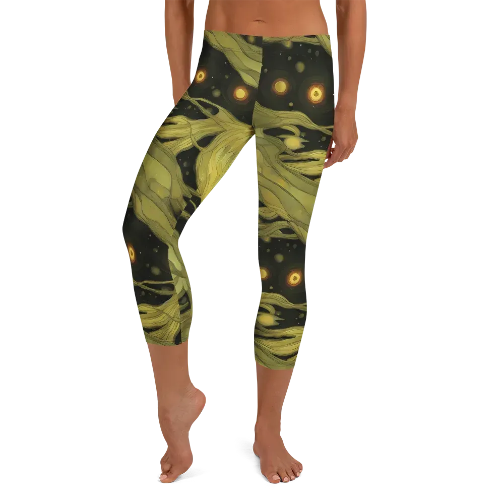 Whispered Breeze on Capri Leggings — Front