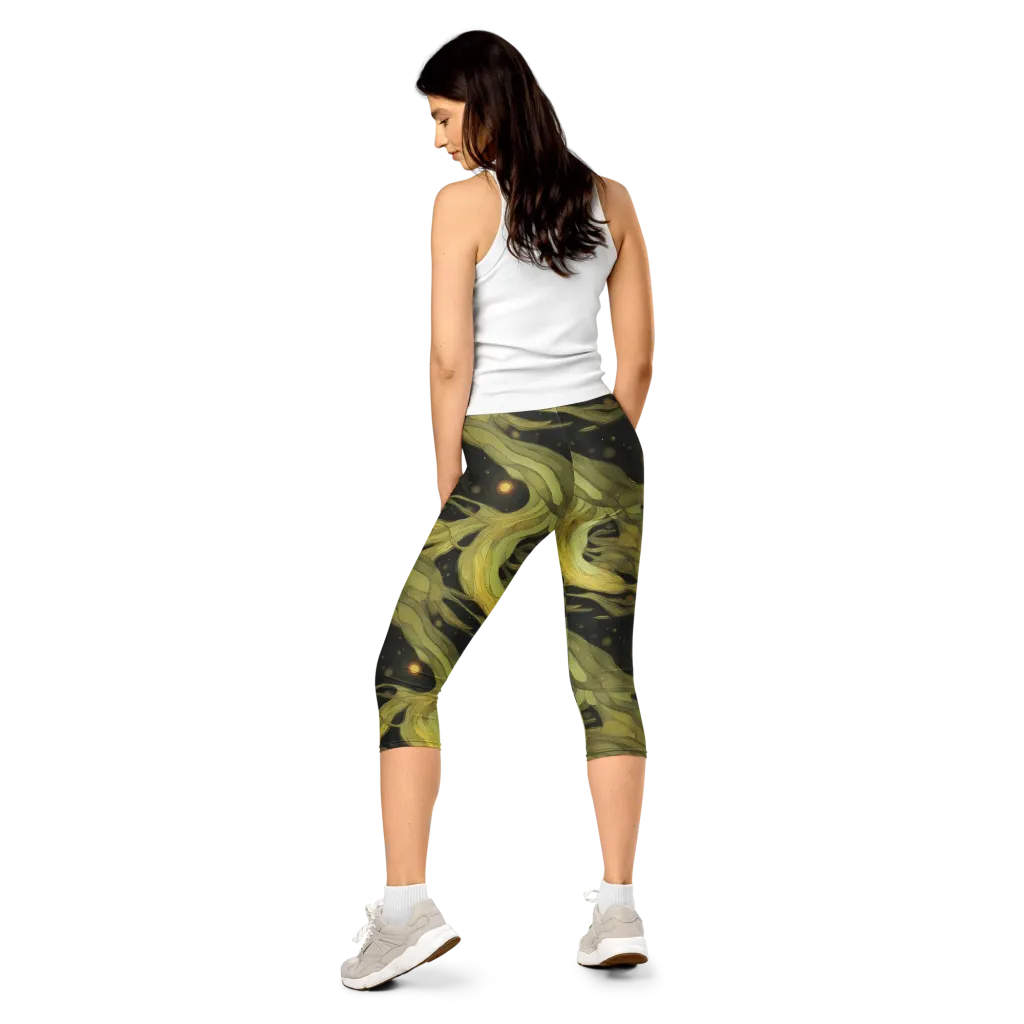 Whispered Breeze on Capri Leggings — Back