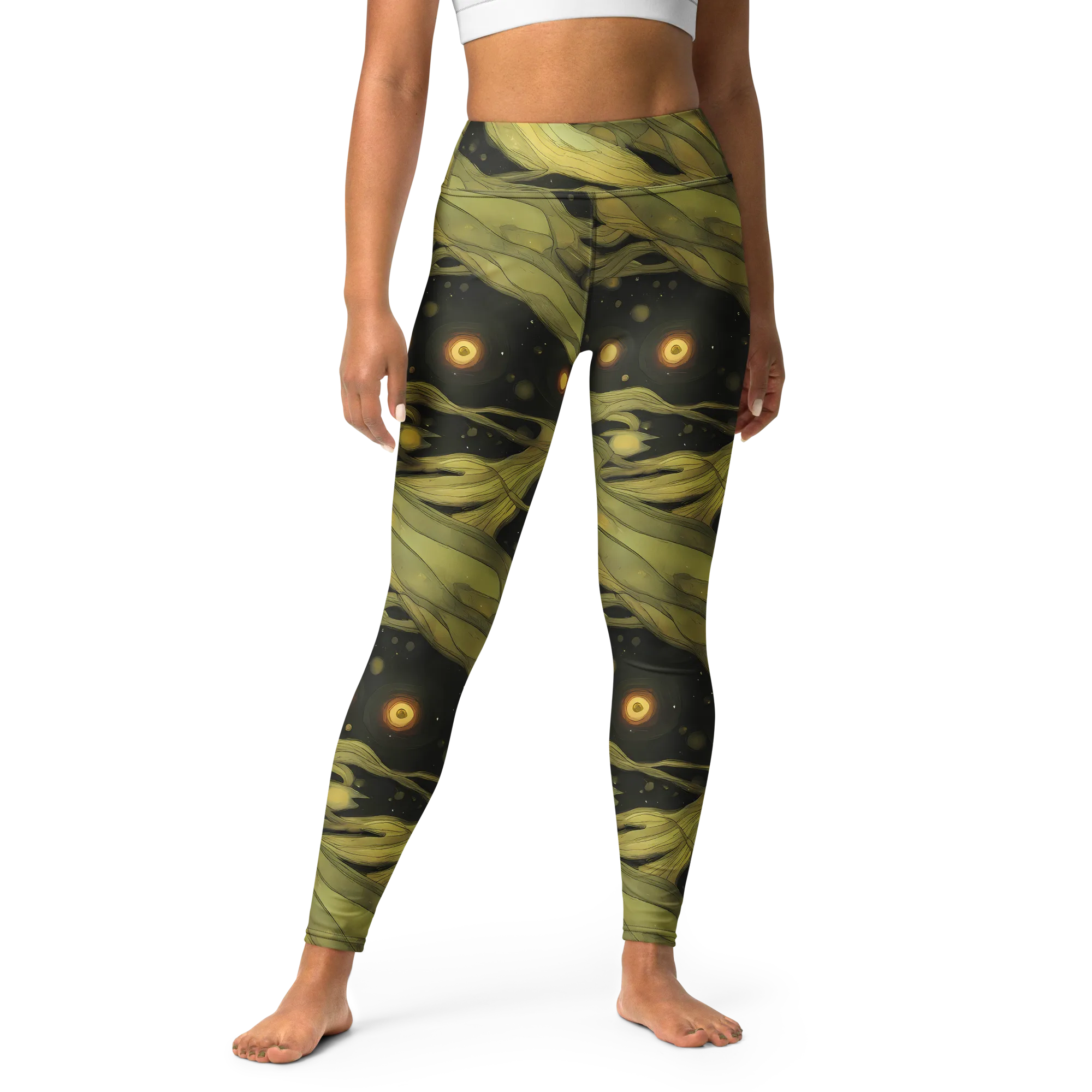 Whispered Breeze on Yoga Leggings — Front