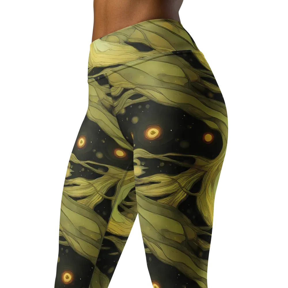 Whispered Breeze on Yoga Leggings — Left Front