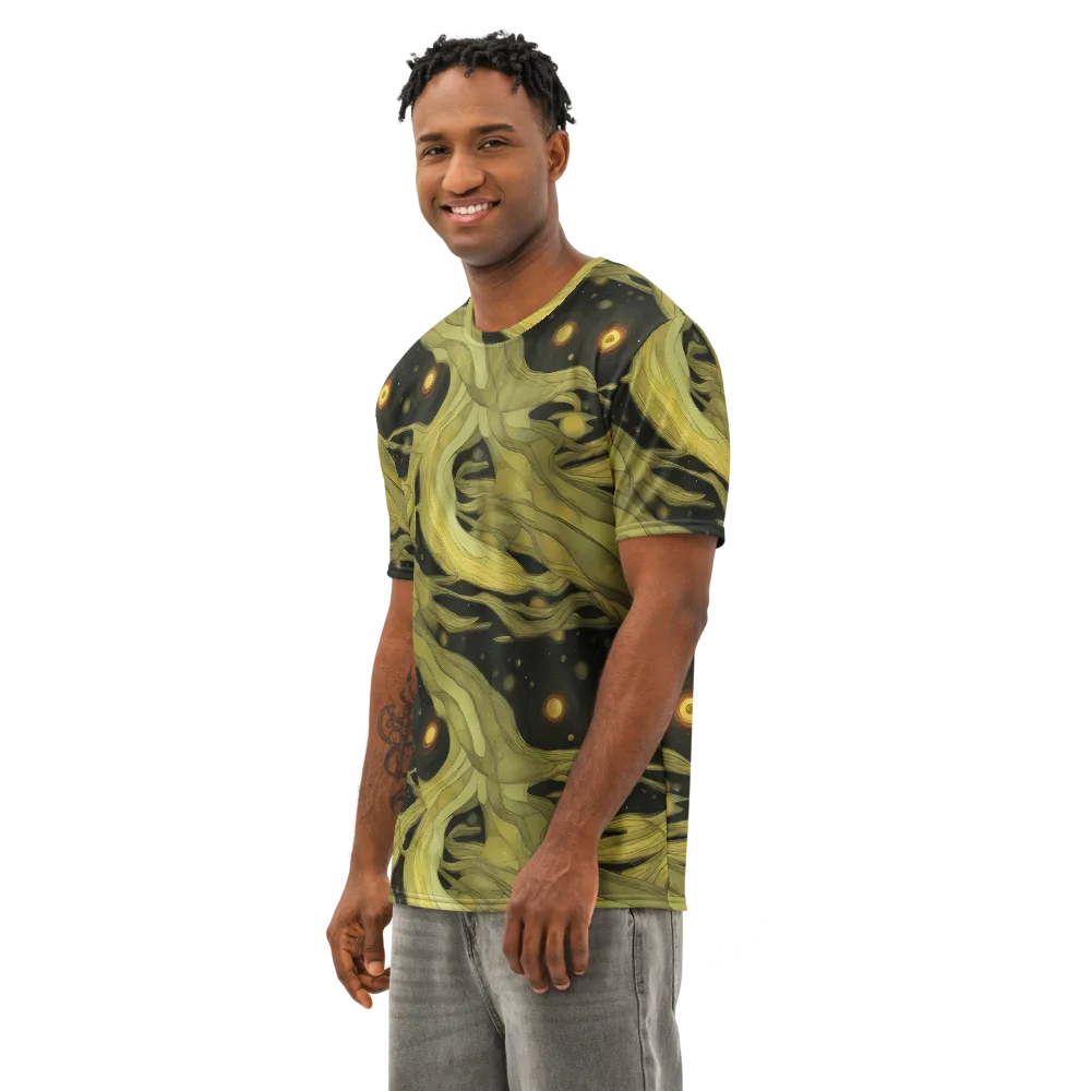 Whispered Breeze on Men's Cotton Crew Neck T-Shirt — Left Front
