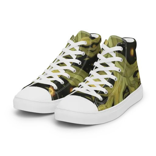 Whispered Breeze on a Women's High Top Canvas Shoes