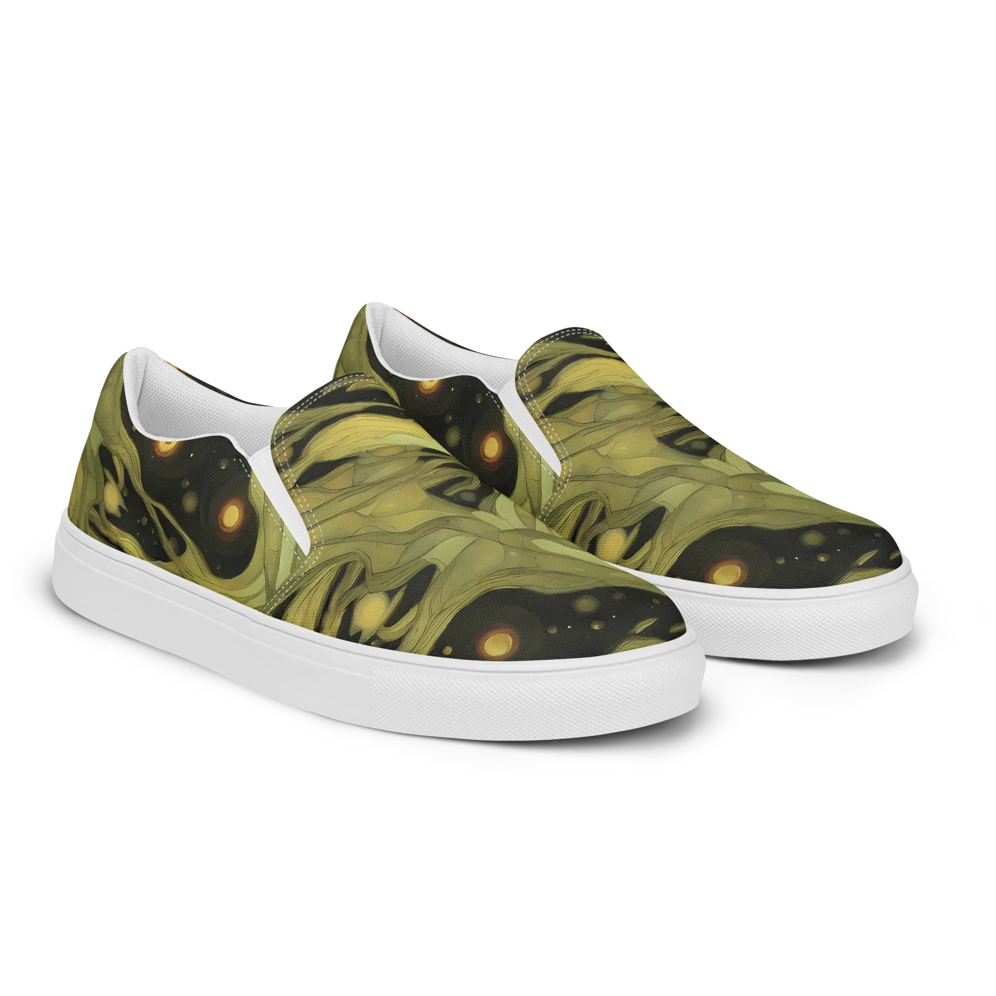 Whispered Breeze on Men's Slip-On Canvas Shoes — Right Front