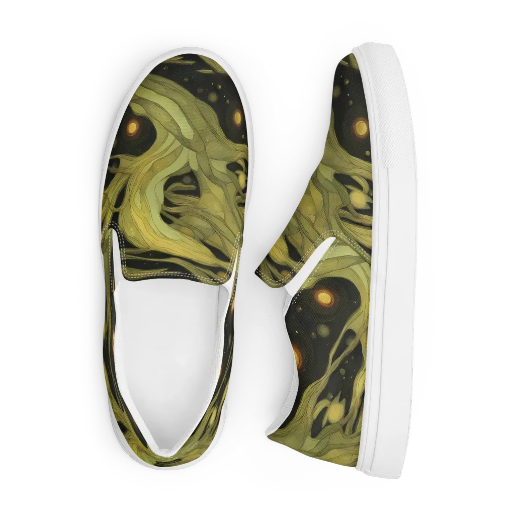 Whispered Breeze on Men's Slip-On Canvas Shoes — Front