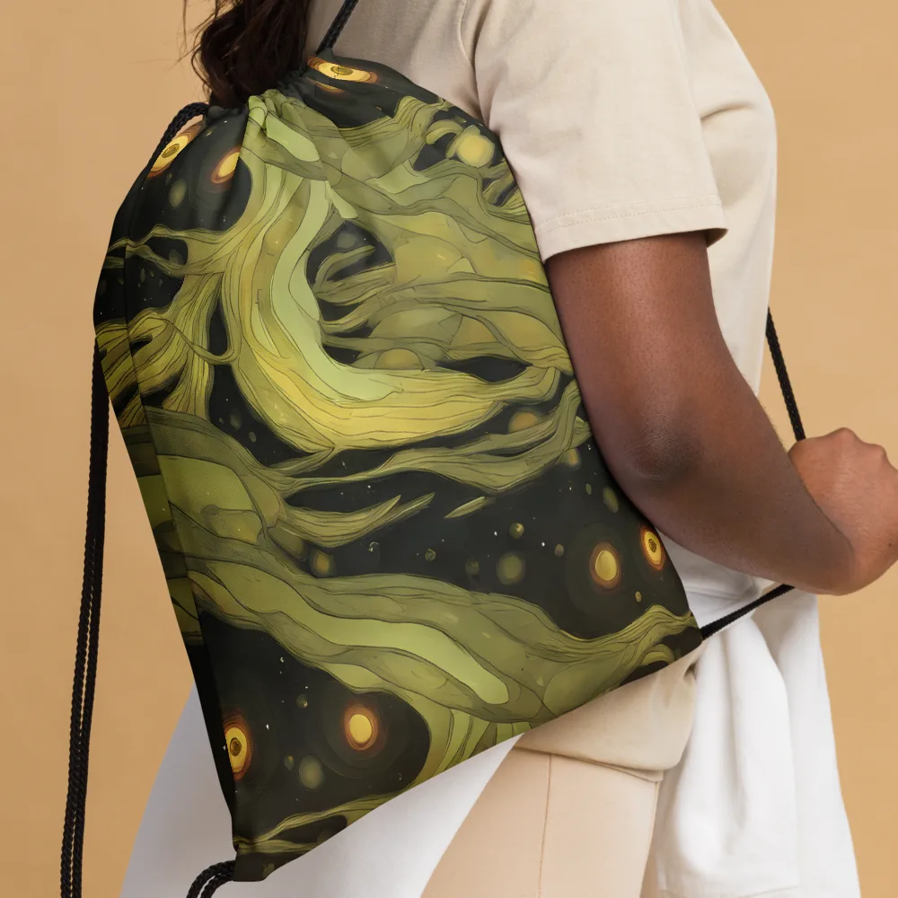 Whispered Breeze on Drawstring Bag — Front