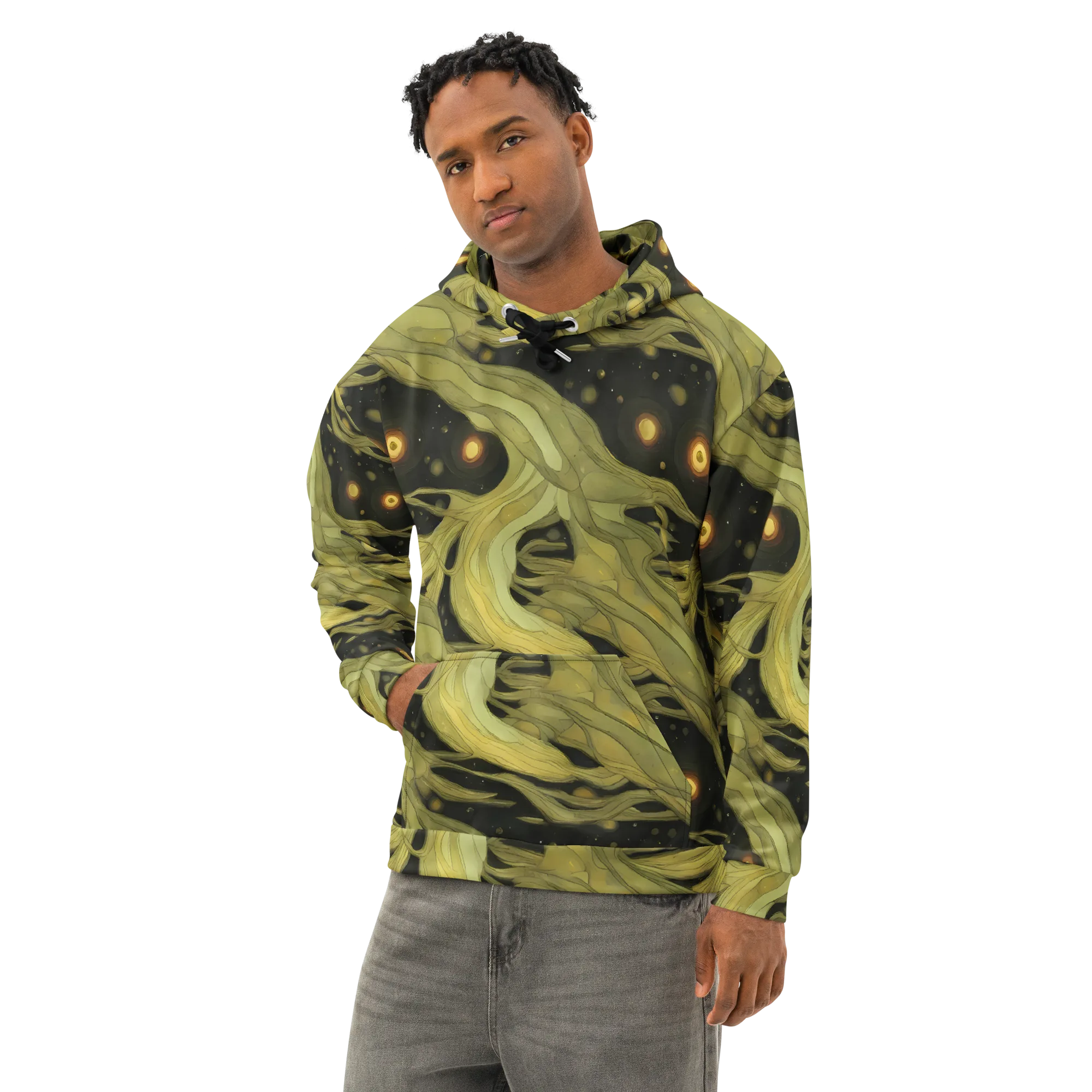Whispered Breeze on Cotton Hoodie — Left Front
