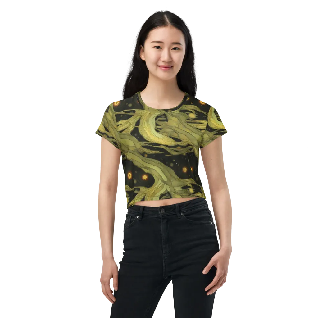 Whispered Breeze on Crop Tee — Front