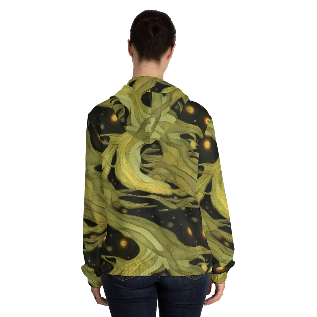 Whispered Breeze on Women's Full-Zip Hoodie — Back On Person