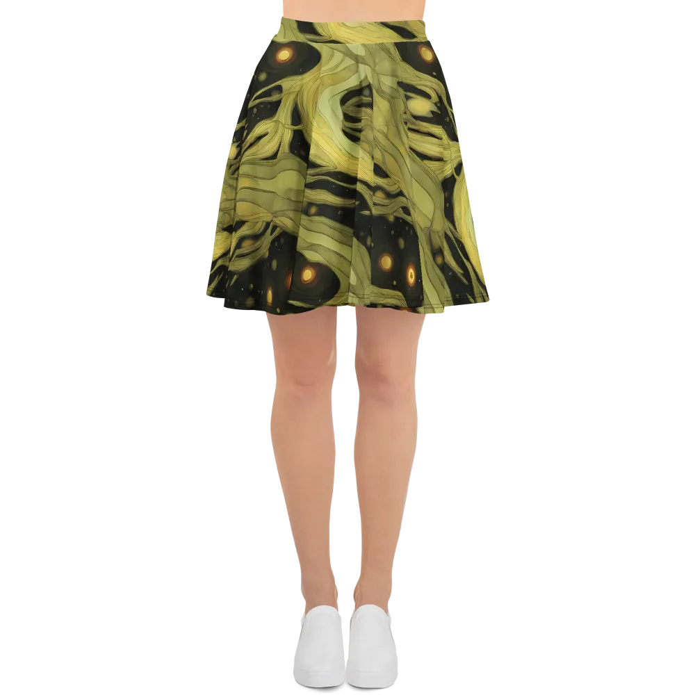 Whispered Breeze on Skater Skirt — Front