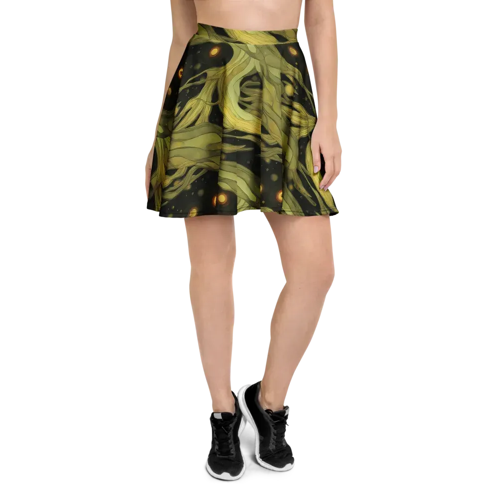 Whispered Breeze on Skater Skirt — Front