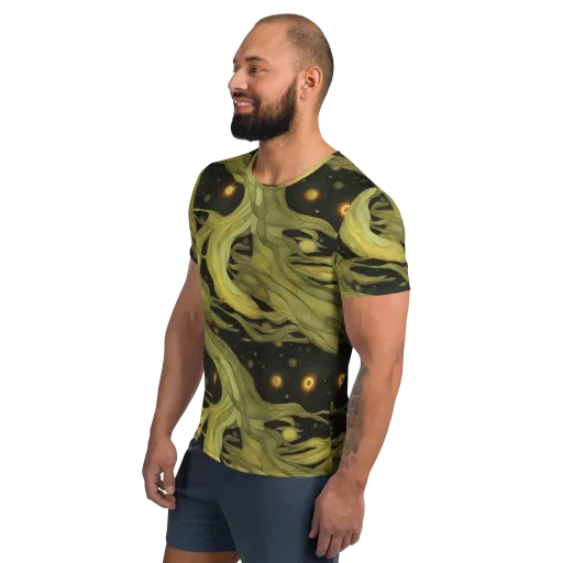 Whispered Breeze on a Men's Athletic T-Shirt