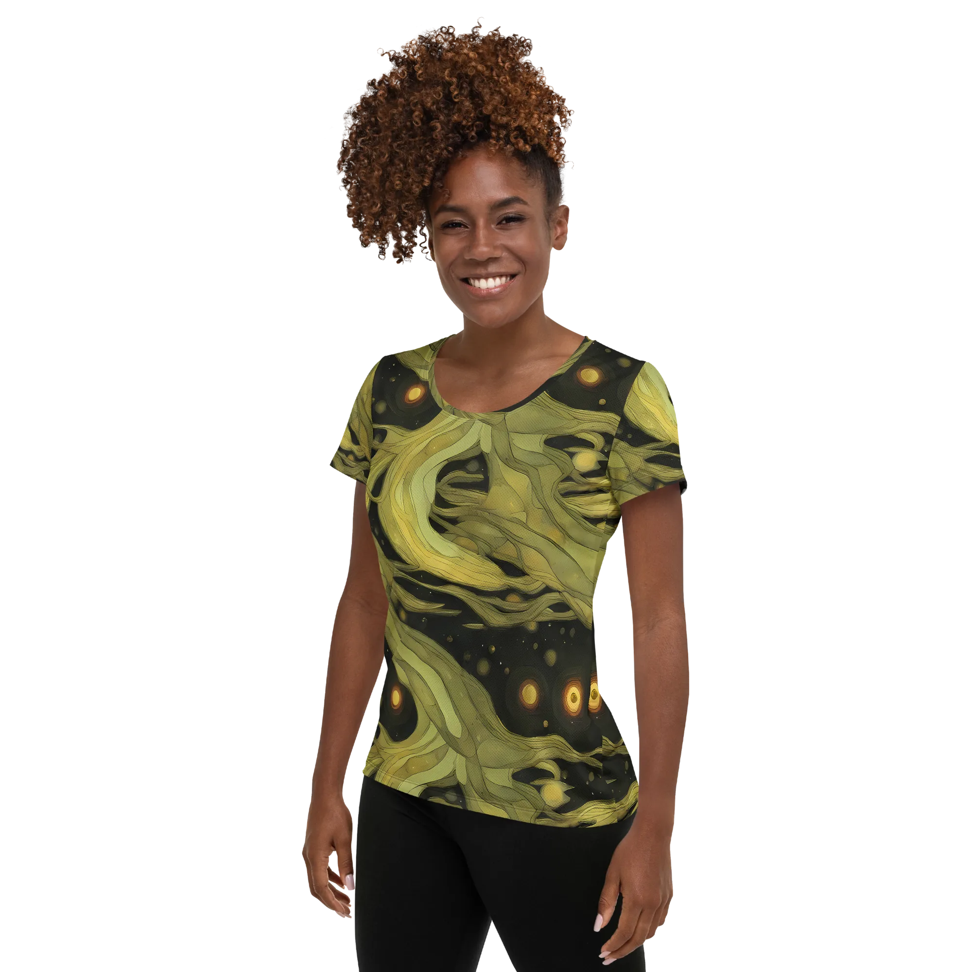 Whispered Breeze on Women's Athletic T-Shirt — Left