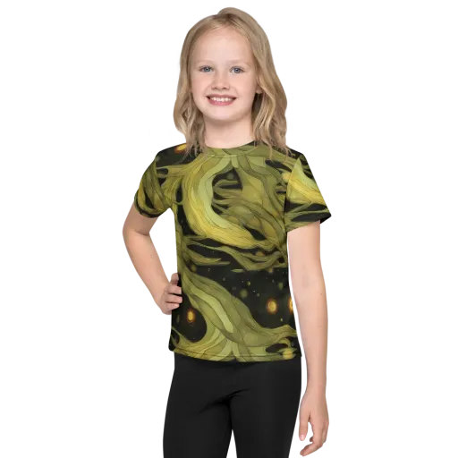 Whispered Breeze on a Kids Crew Neck T-Shirt