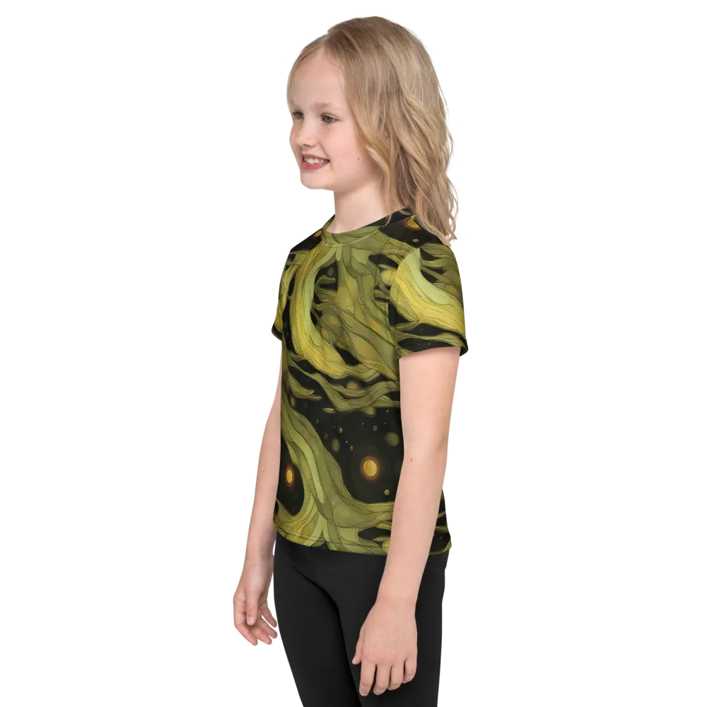 Whispered Breeze on Kids Crew Neck T-Shirt — Left