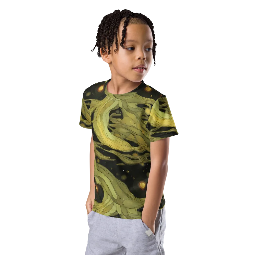 Whispered Breeze on Kids Crew Neck T-Shirt — Left Front
