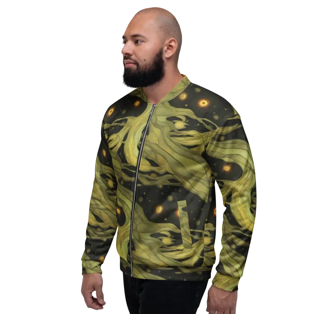 Whispered Breeze on Bomber Jacket — Left