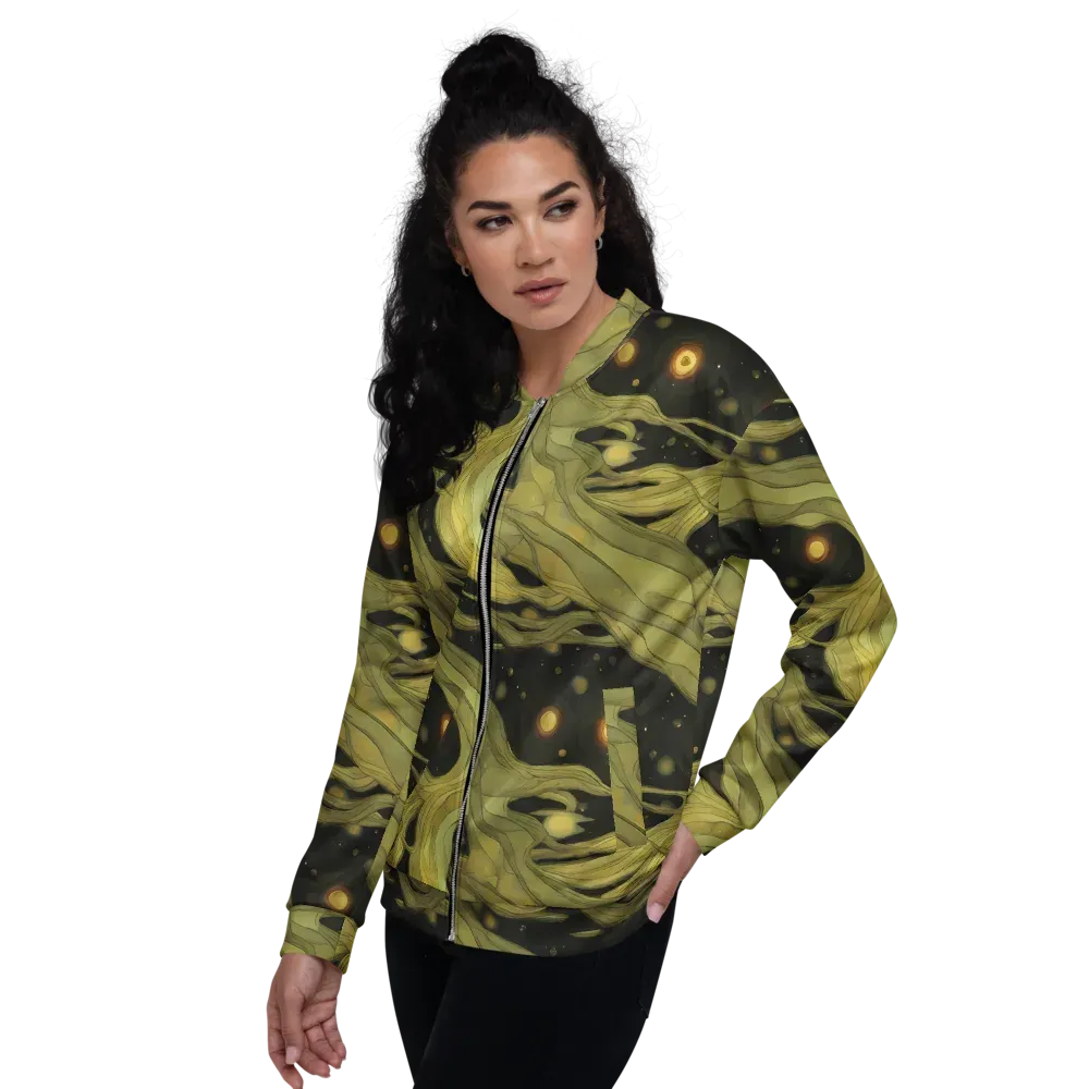 Whispered Breeze on Bomber Jacket — Left