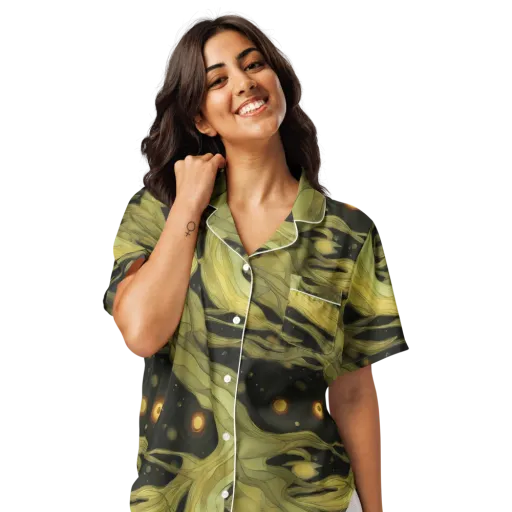 Whispered Breeze on a Women's Short Sleeve Pajama Top