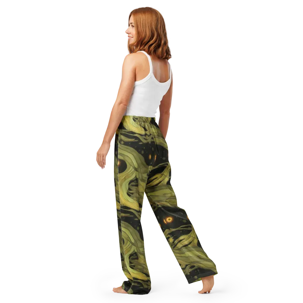 Whispered Breeze on Women's Pajama Pants — Back