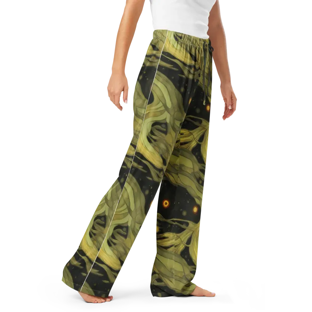 Whispered Breeze on Women's Pajama Pants — Right Front