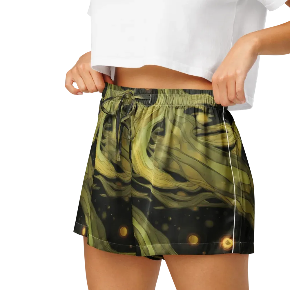 Whispered Breeze on Women's Pajama Shorts — Left
