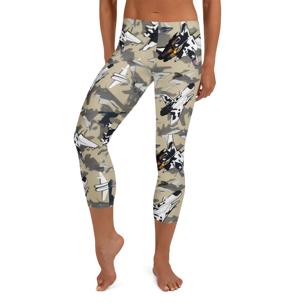 Afterburner Drift on Capri Leggings — Front