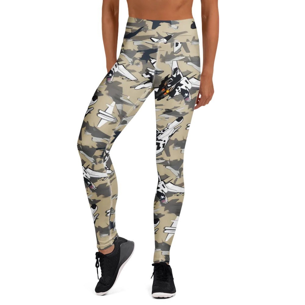 Afterburner Drift on Yoga Leggings — Front