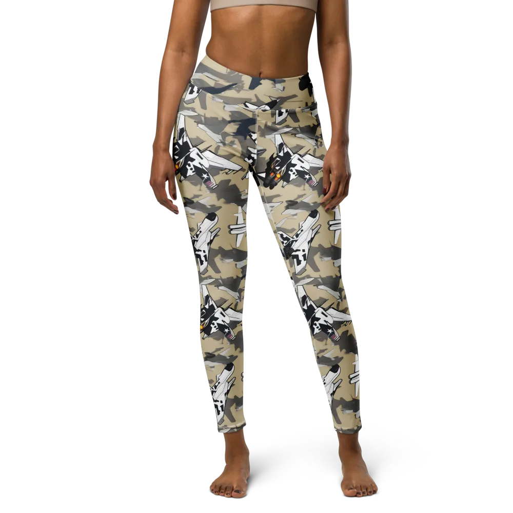 Afterburner Drift on Yoga Leggings — Front