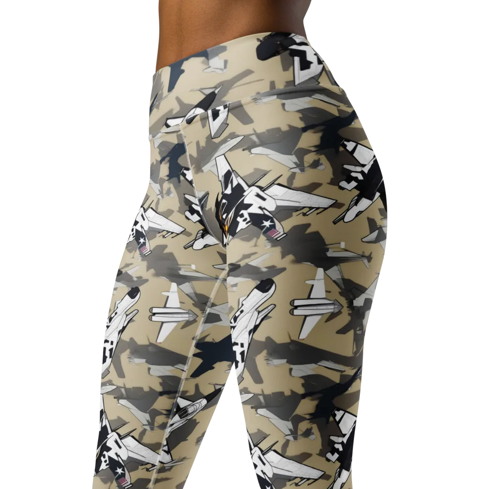 Afterburner Drift on Yoga Leggings — Left Front