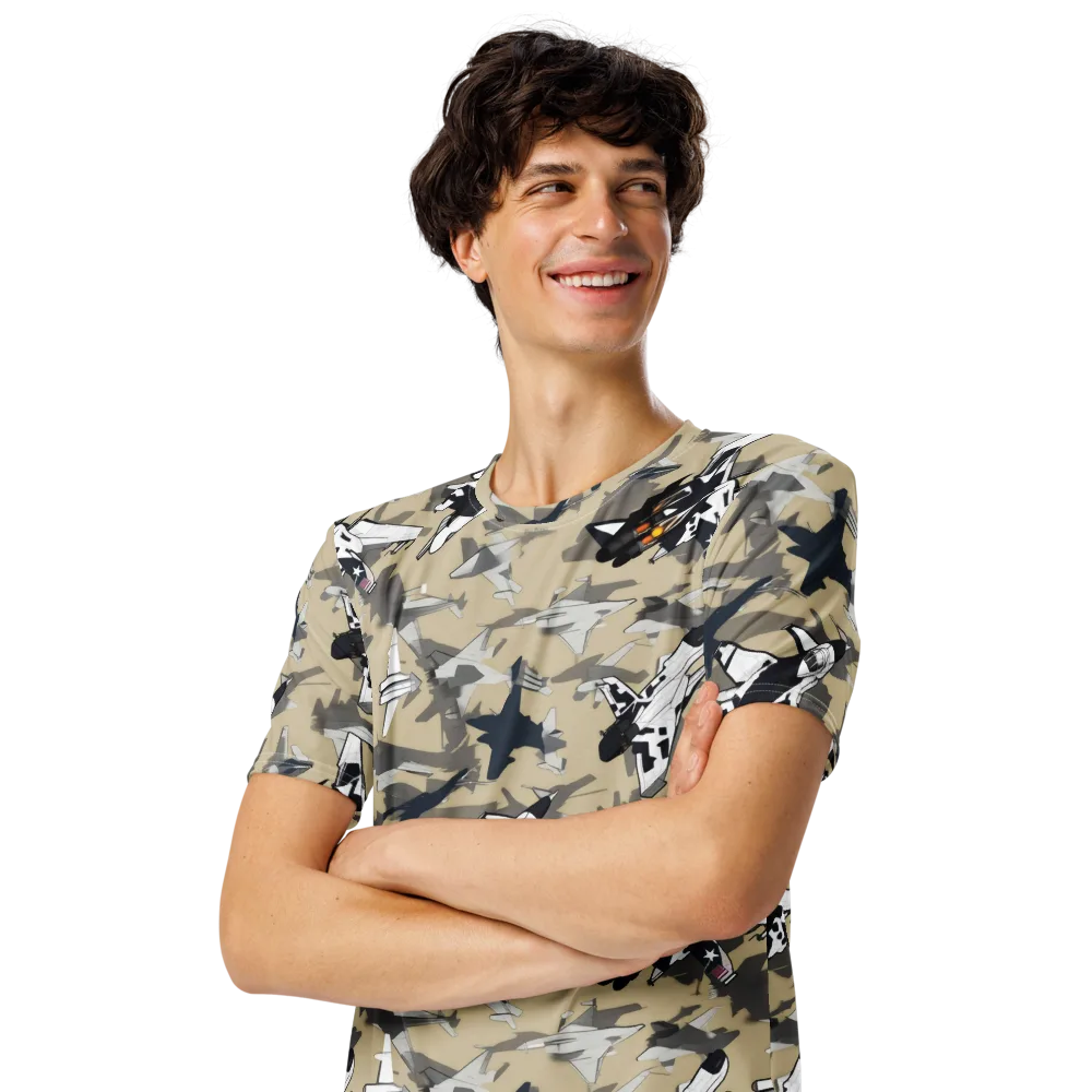 Afterburner Drift on Men's Crew Neck T-Shirt — Left Front