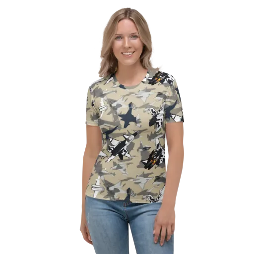 Afterburner Drift on a Women's Crew Neck T-Shirt