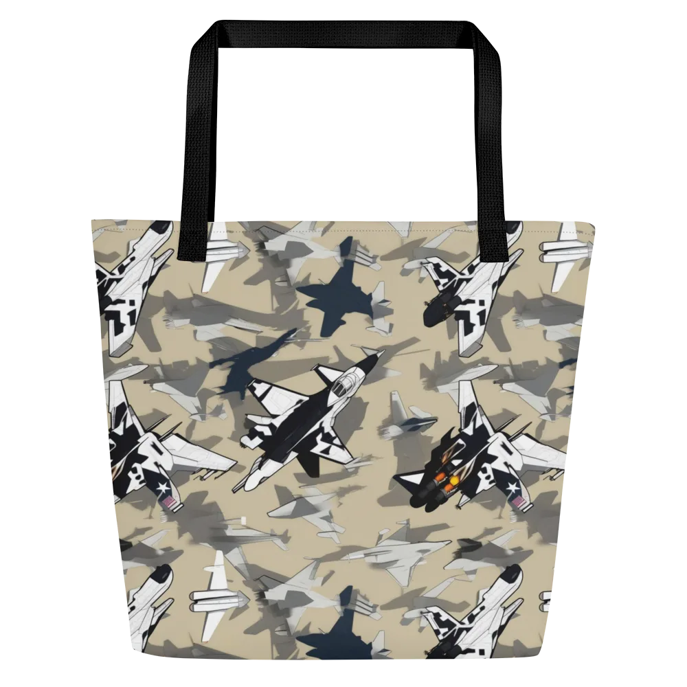 Afterburner Drift on Large Tote Bag W/ Pocket — Front