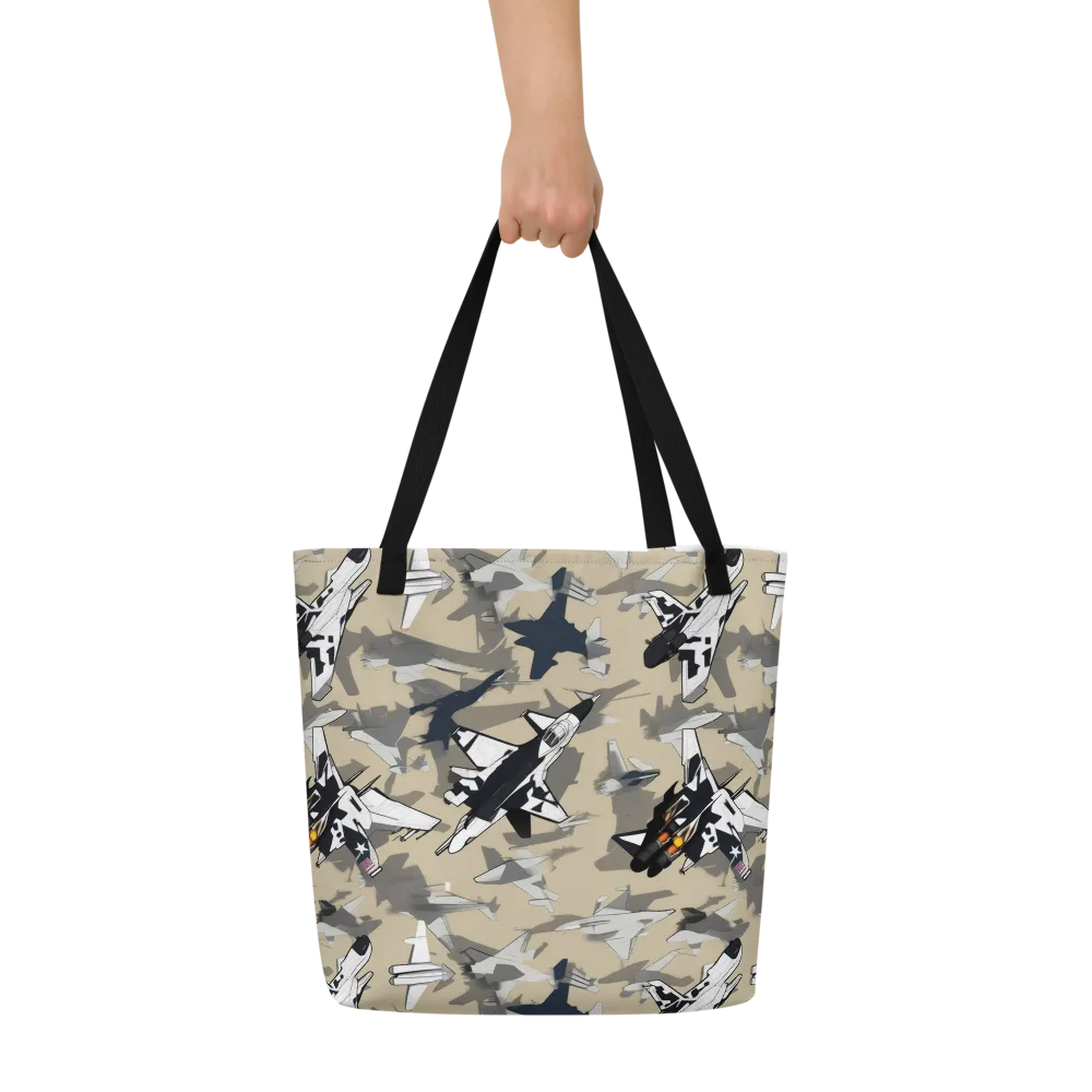 Afterburner Drift on Large Tote Bag W/ Pocket — Front