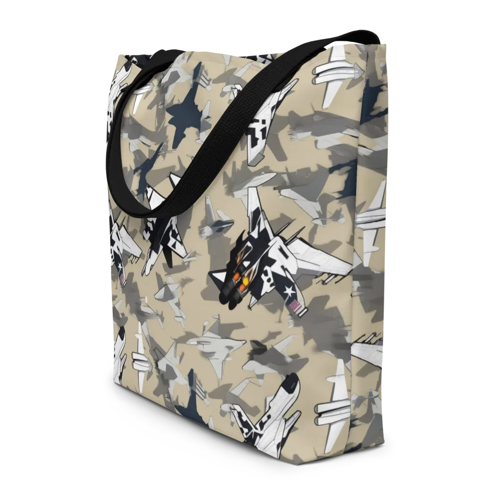 Afterburner Drift on Large Tote Bag W/ Pocket — Front