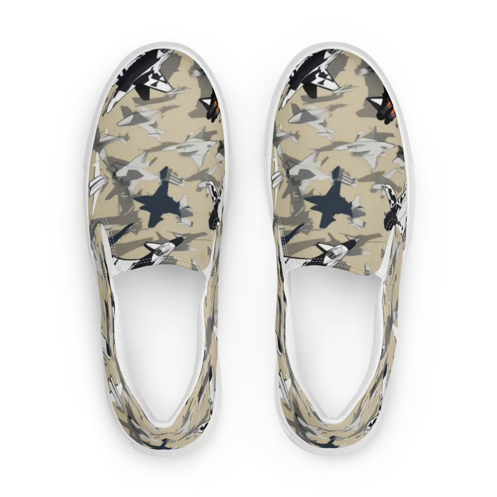 Afterburner Drift on Women's Slip-On Canvas Shoes — Front