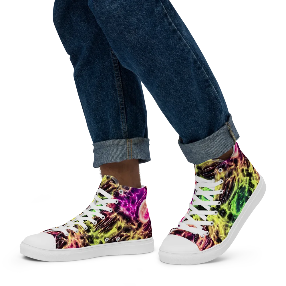 Brouwer's Blaze on Men's High Top Canvas Shoes — Left