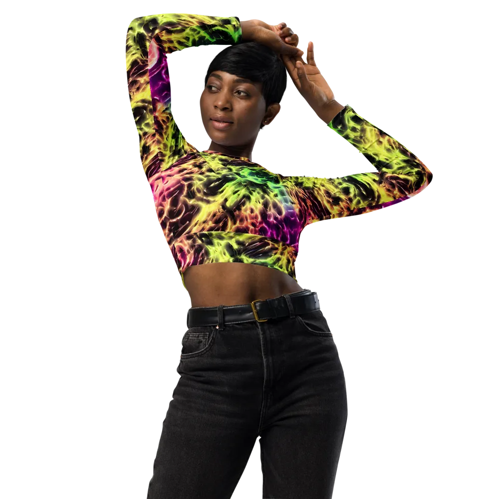 Brouwer's Blaze on Long Sleeve Crop Top — Front
