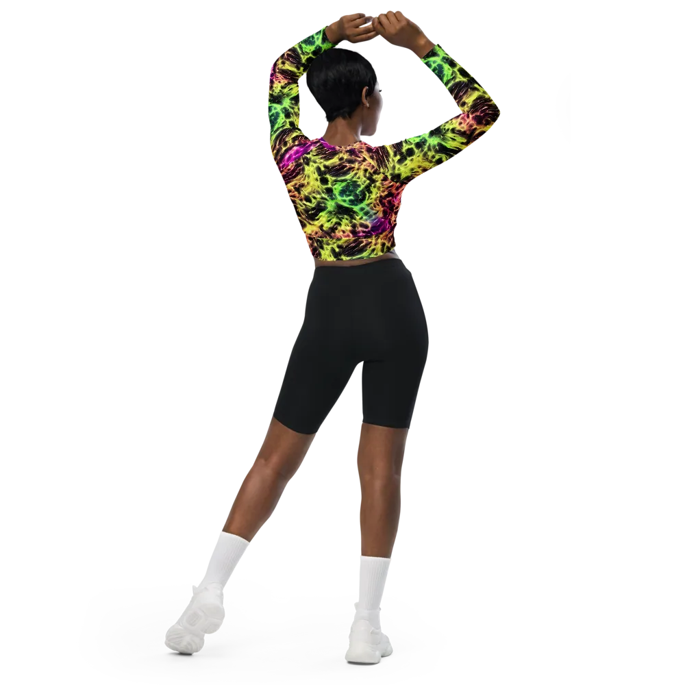 Brouwer's Blaze on Long Sleeve Crop Top — Back