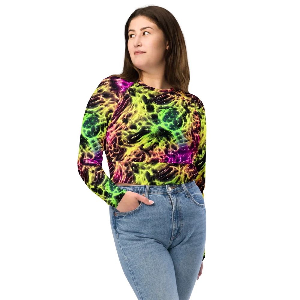 Brouwer's Blaze on Long Sleeve Crop Top — Front