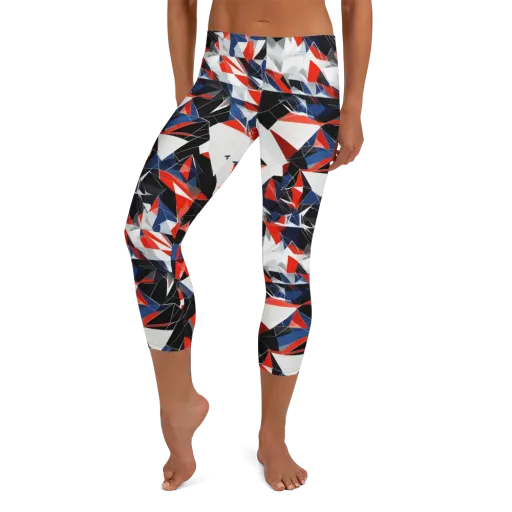 Redline Shards on a Capri Leggings