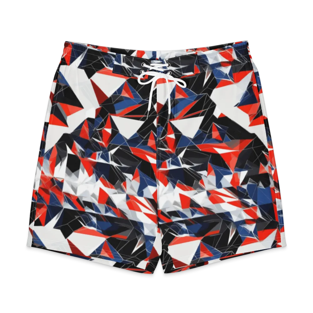 Redline Shards on Men's Board Shorts — Front