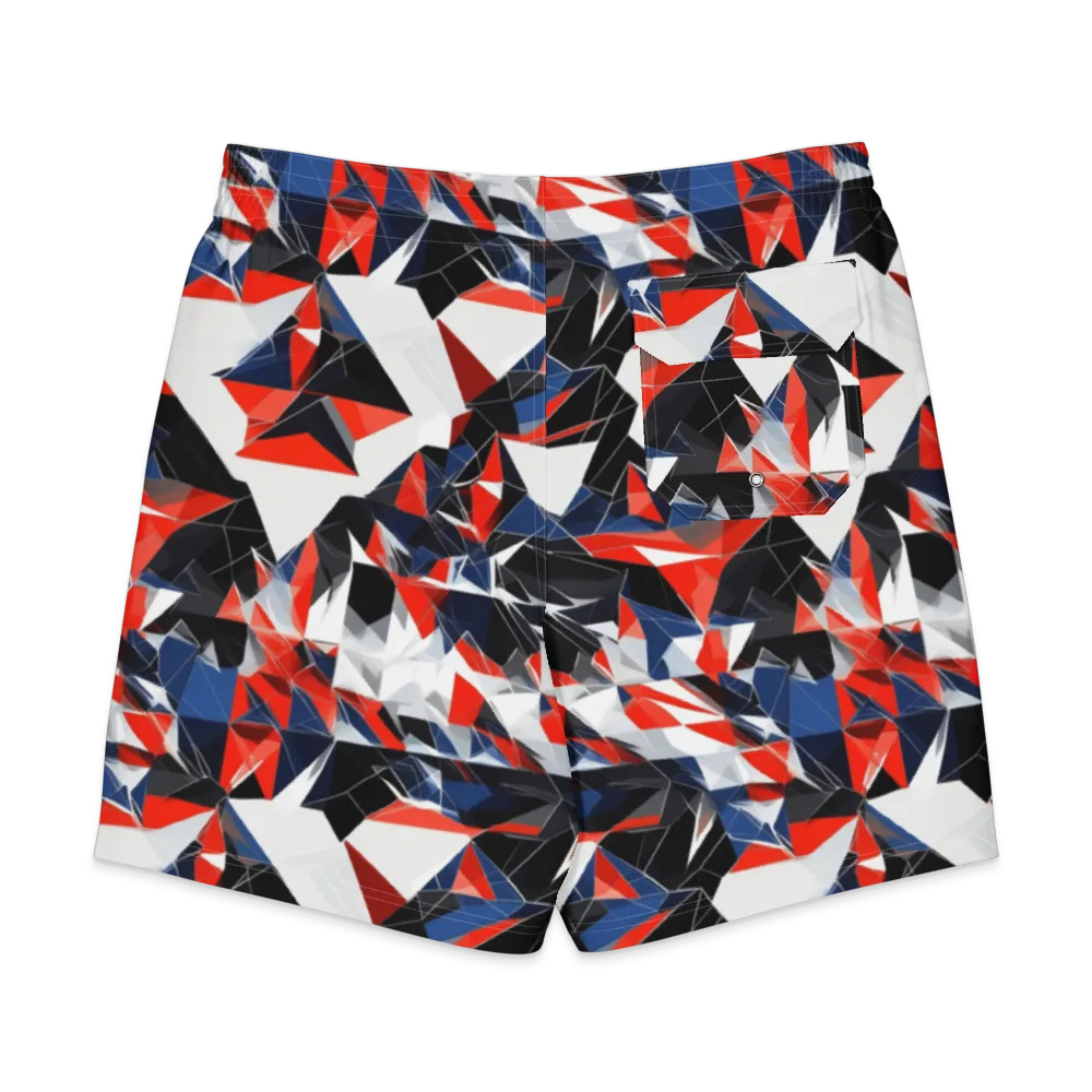 Redline Shards on Men's Board Shorts — Back