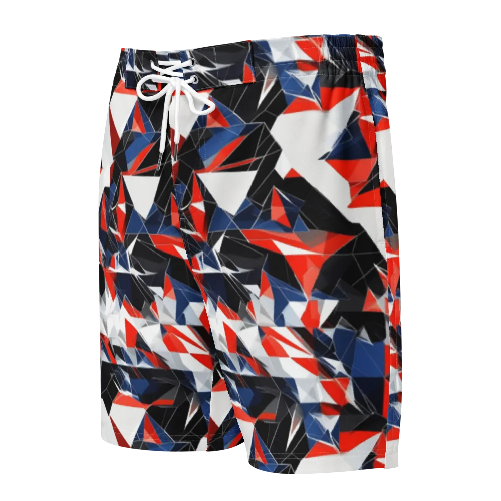 Redline Shards on Men's Board Shorts — Front