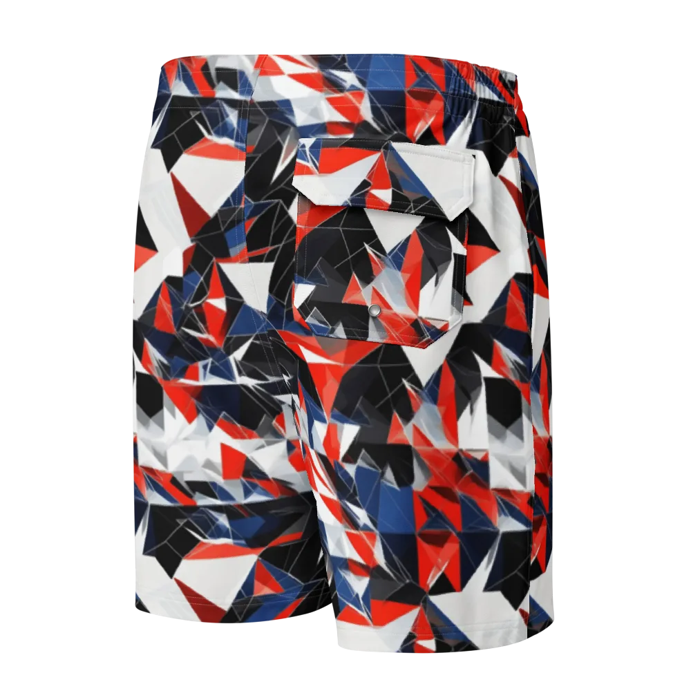 Redline Shards on Men's Board Shorts — Back