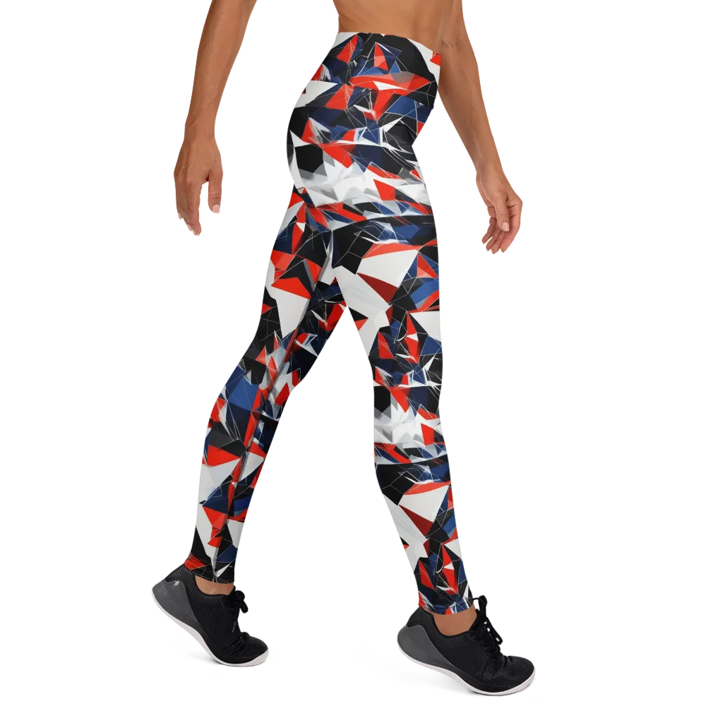 Redline Shards on Yoga Leggings — Right