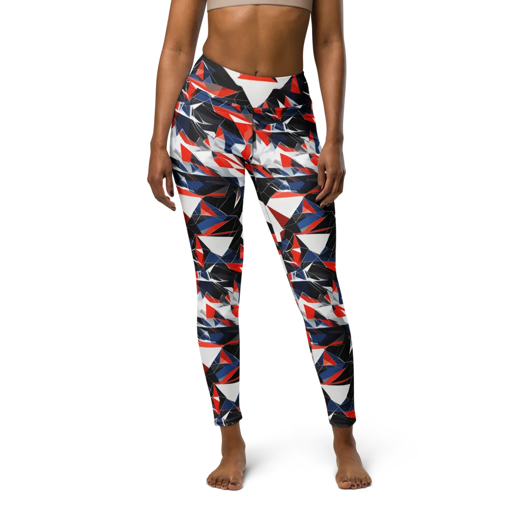 Redline Shards on Yoga Leggings — Front